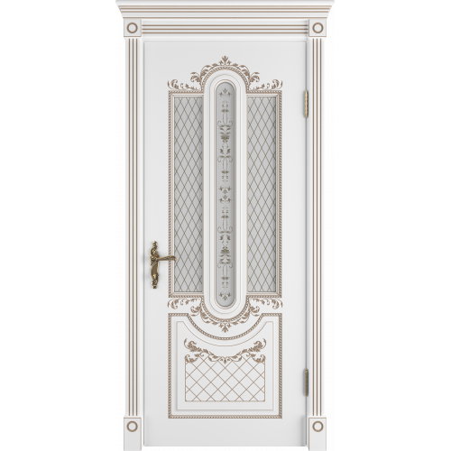 Александрия Эмаль белая патина капучино Сатин арт (900*2000)