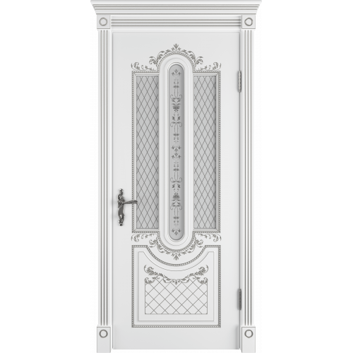 Александрия Эмаль белая патина серебро Сатин арт (900*2000)