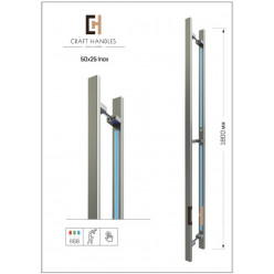Арт. 50х25 Inox Premium , L-1800 мм
