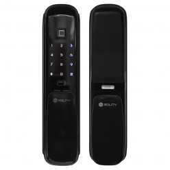 Врезной электронный дверной замок Solity GSP-1000BK BLACK с отпечатком пальца